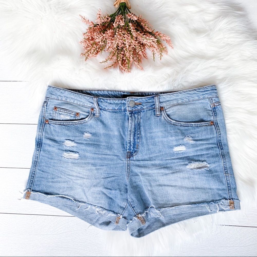 Aeropostale “tomboy” distressed jean shorts